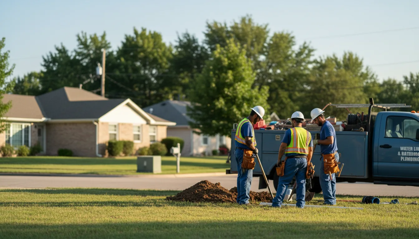 Residential water line and bathroom plumbing service in Lancaster, WI